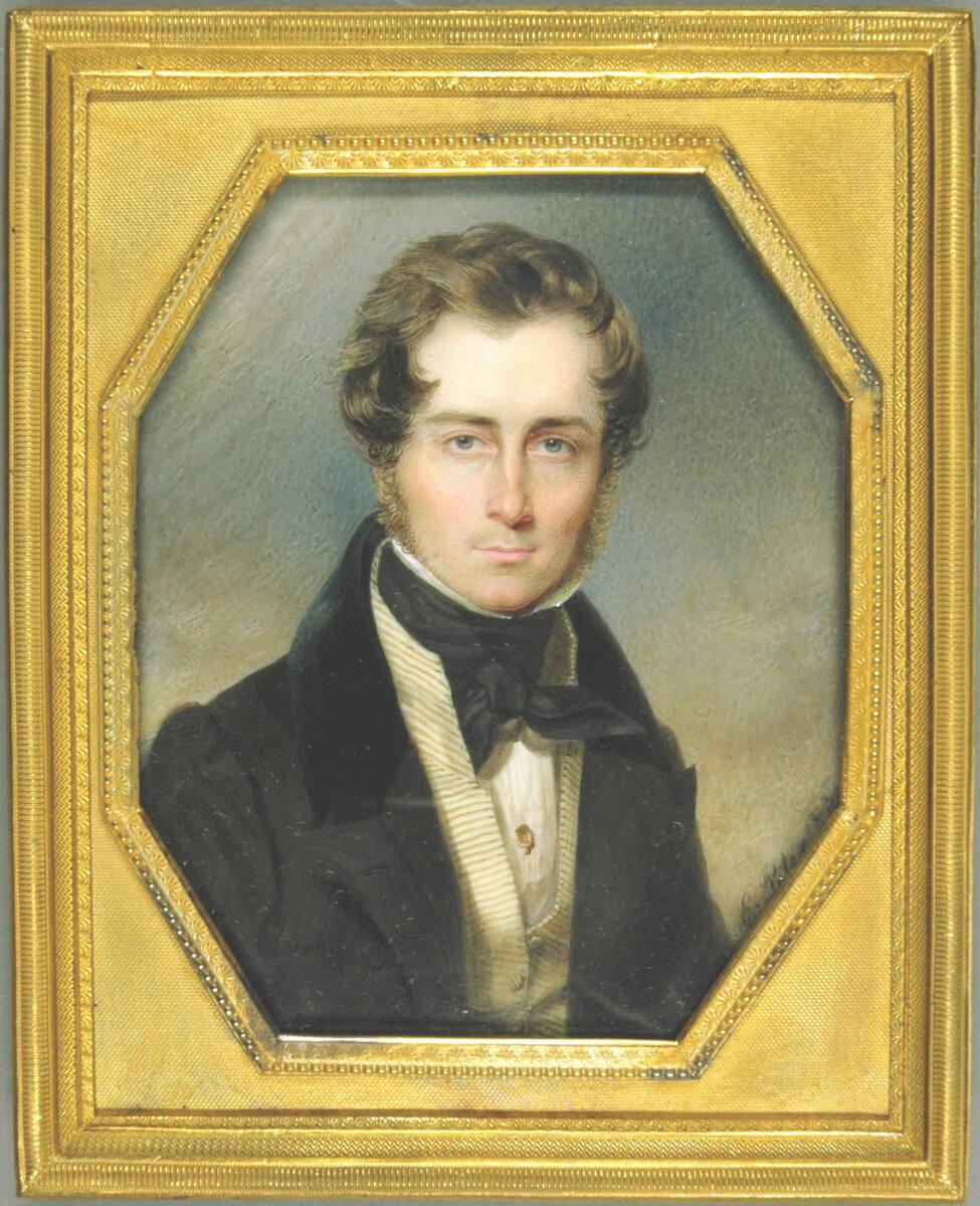 Emanuel Thomas Peter, Emanuel Peter (1799-1873), Selbstbildnis des Künstlers, in schwarzem Rock…