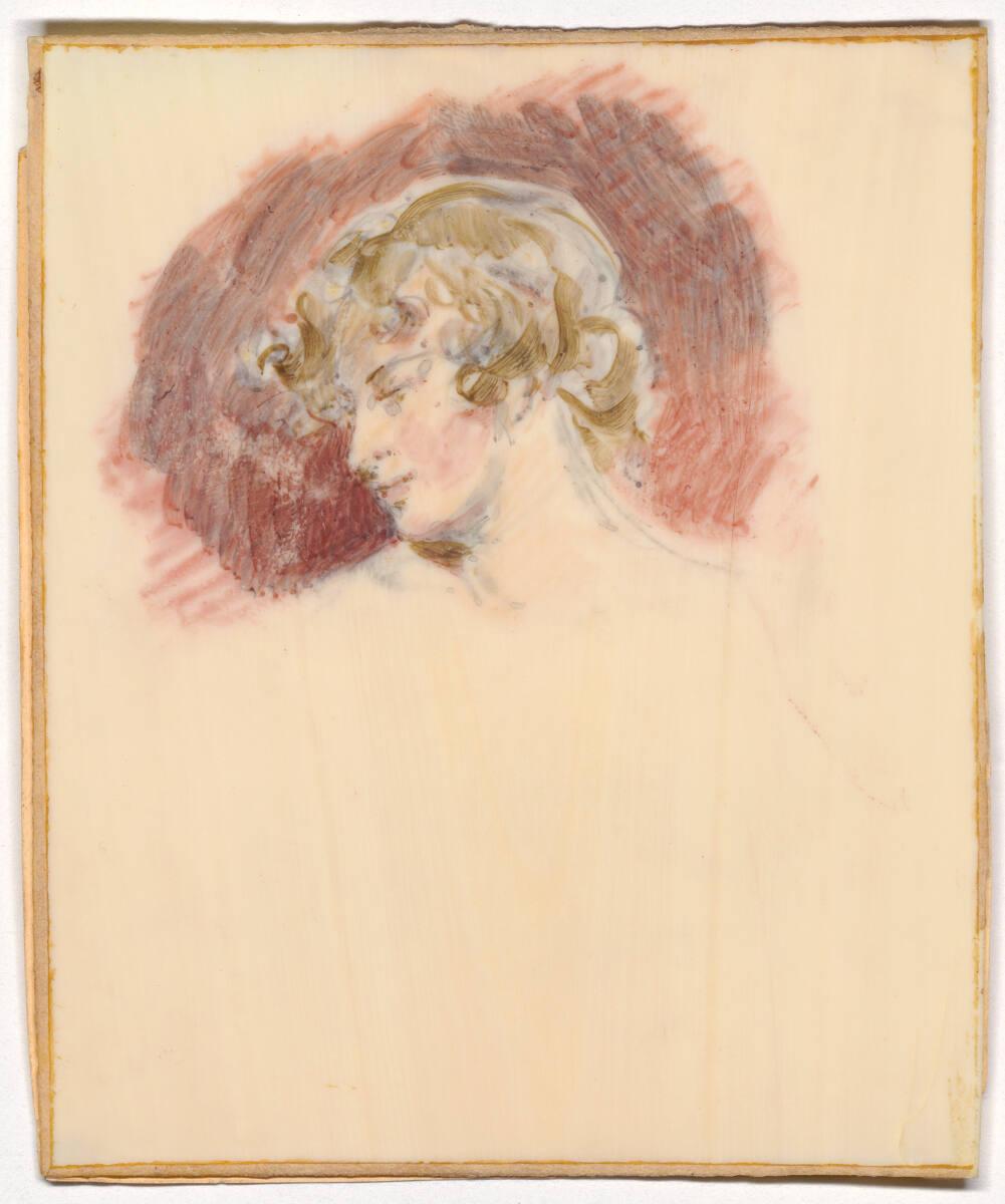 Moritz Michael Daffinger, Blondgelockter Jünglingskopf, Inv. Nr.: 31494