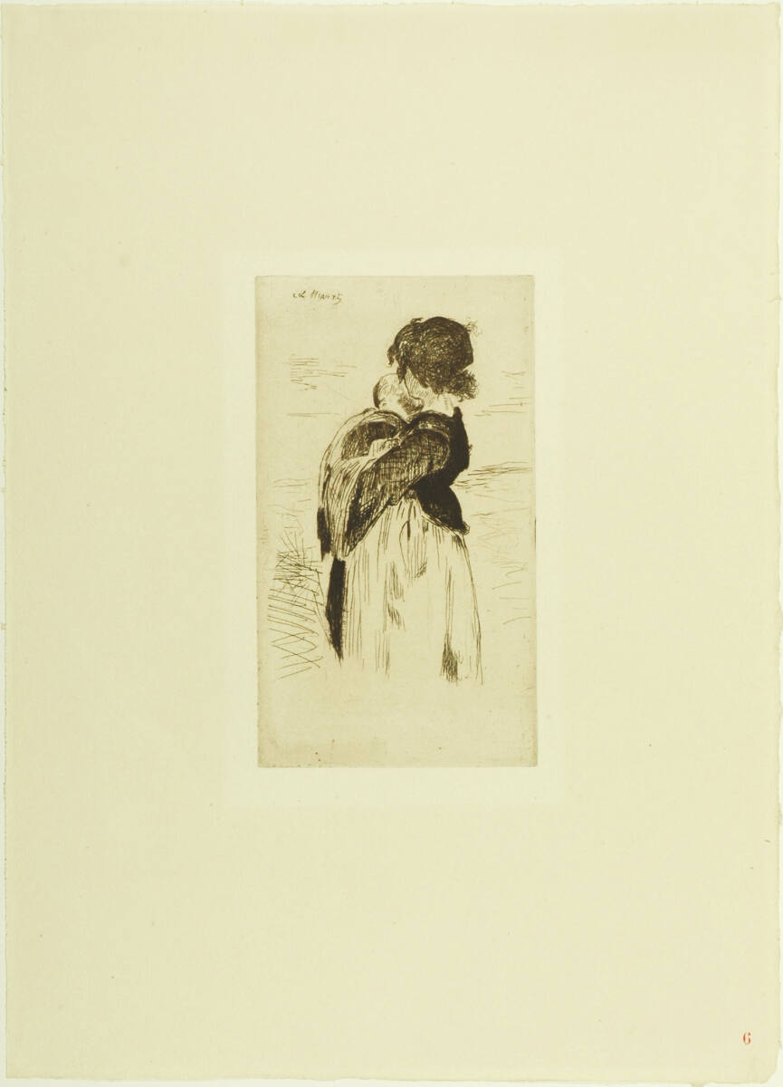 Trente Eaux - fortes originales; La petite fille tenant un bébé, Paris A.Strölin, 1862–1905