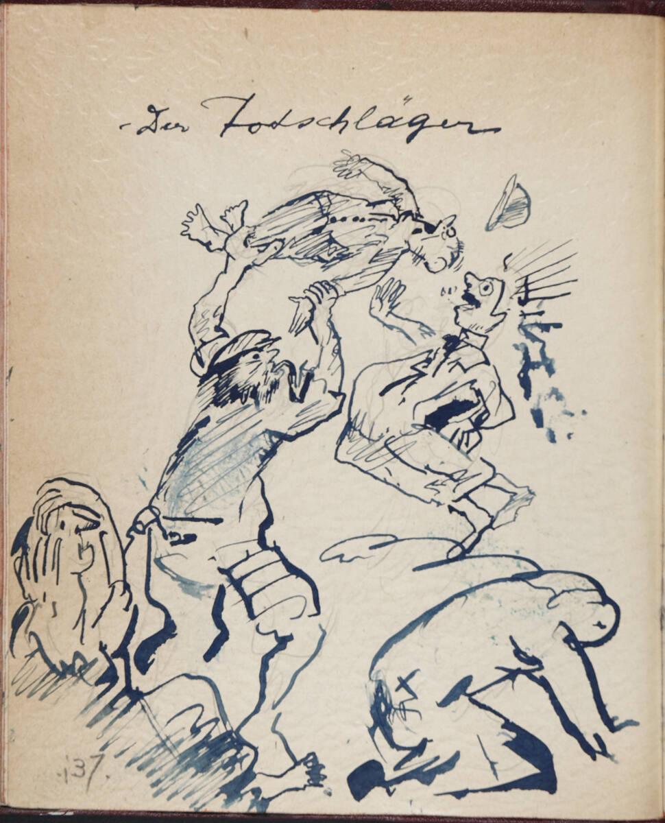 Oskar Laske, "Der Totschläger", Illustration, Inv. Nr.: 35007/13/137
