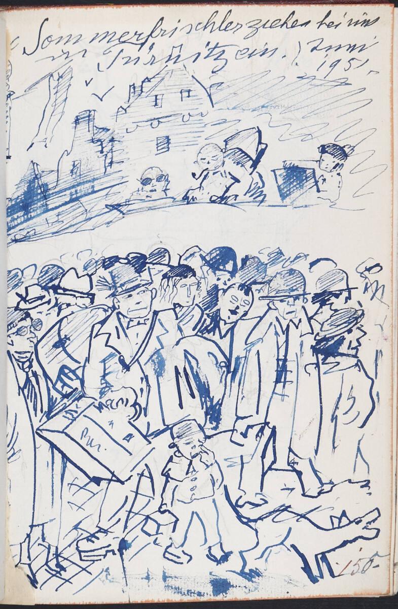 Oskar Laske, "Sommerfrischler ziehen bei uns in Türnitz ein.", Inv. Nr.: 35007/13/155