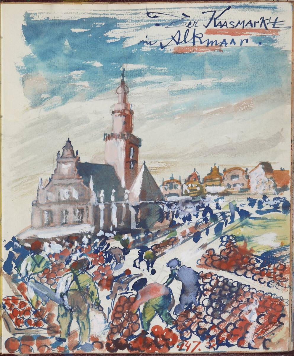 Oskar Laske, "Der Kaasmarkt in Alkmaar.", Inv. Nr.: 35007/13/247