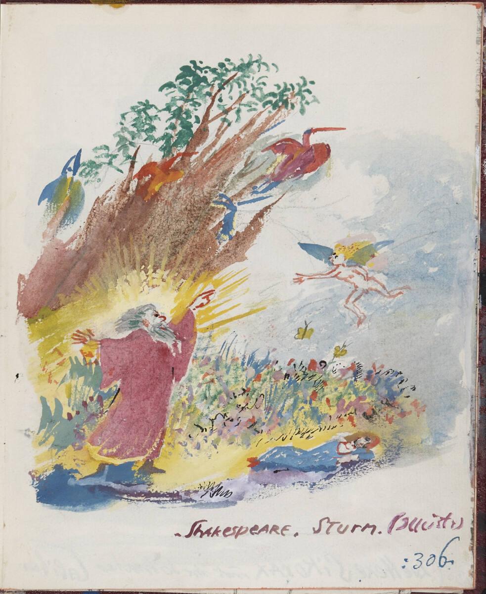 Oskar Laske, Illustration aus "Shakespeare. Sturm.", Inv. Nr.: 35007/13/306