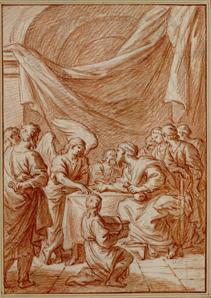 Der alte Tobias bietet dem Engel die Hälfte seines Besitzes an, Inv. Nr.: 11408