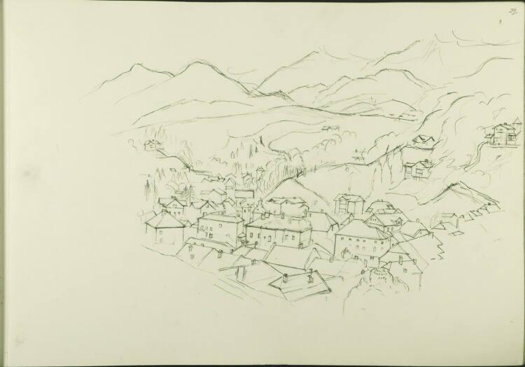 Herbert Boeckl, Dorf am Berghang, Inv. Nr.: 28033/29