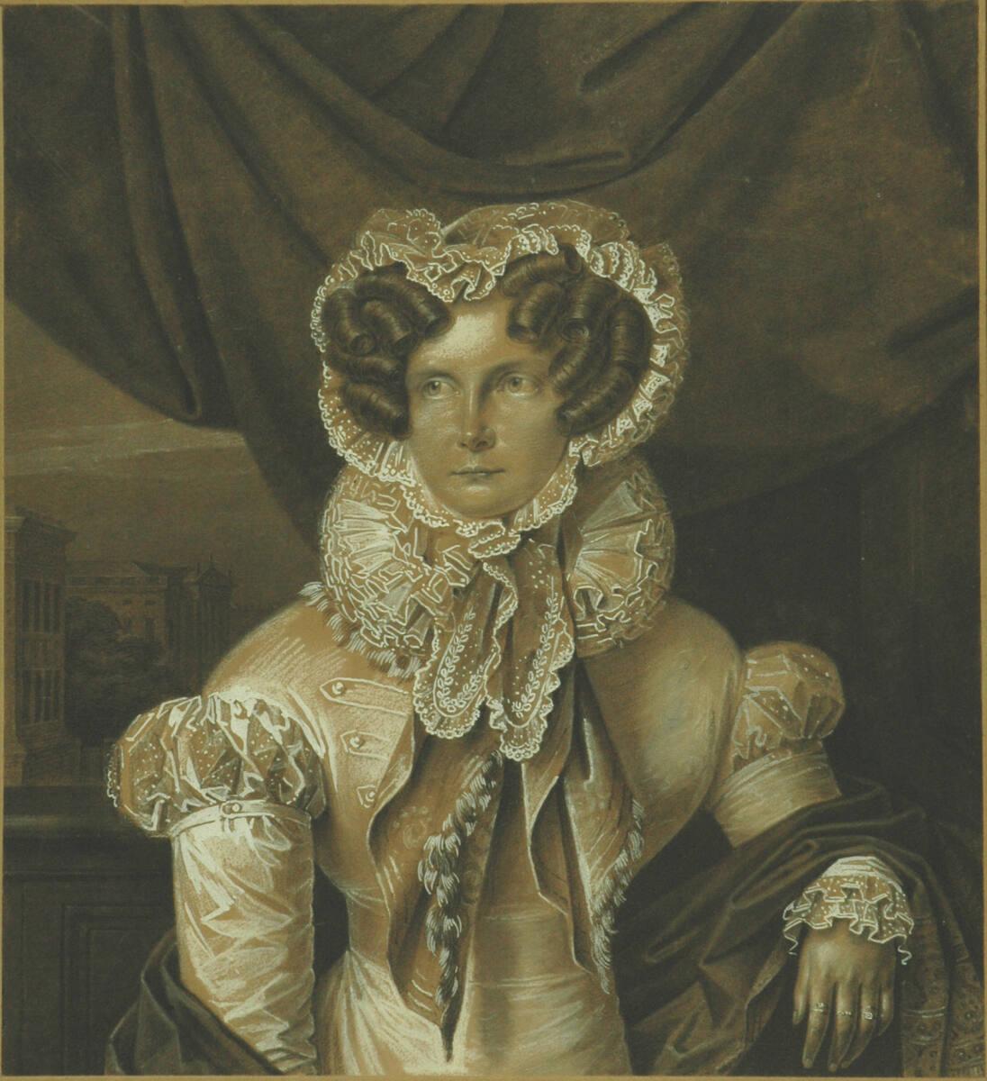 Franz Krüger, Alexandra, Kaiserin von Rußland, geb. Prinzessin Charlotte von Preußen; im Hinter…