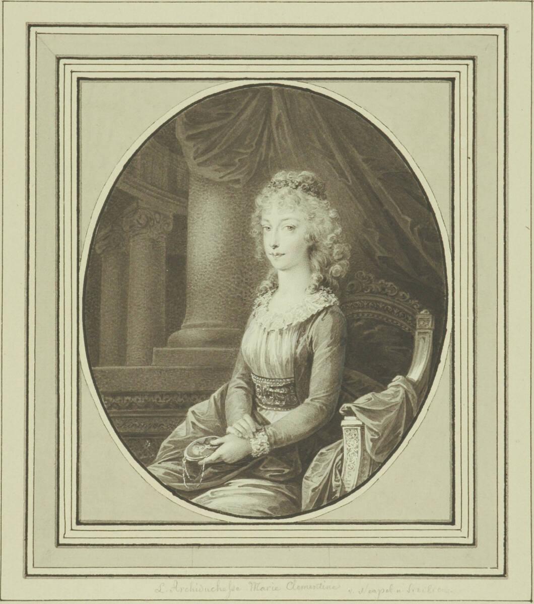 Vincenz Georg Kininger, Portrait de l'Archiduchesse: Marie Clementine Epouse du (...) Leopold d…
