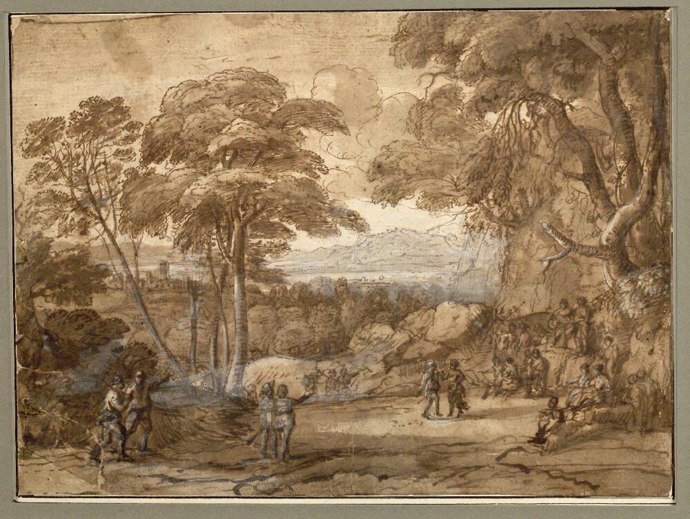 Claude Gellée gen. Claude Lorrain, Ländliches Fest (Die Hochzeit von Isaak und Rebekka ?), Inv.…