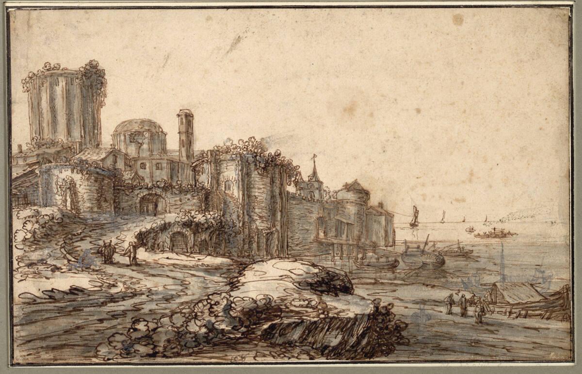Blick auf eine alte Hafenstadt, Inv. Nr.: 11519