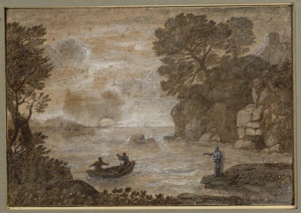 Claude Gellée gen. Claude Lorrain, Meeresbucht bei Sonnenaufgang, Jesus beruft Petrus und Andre…