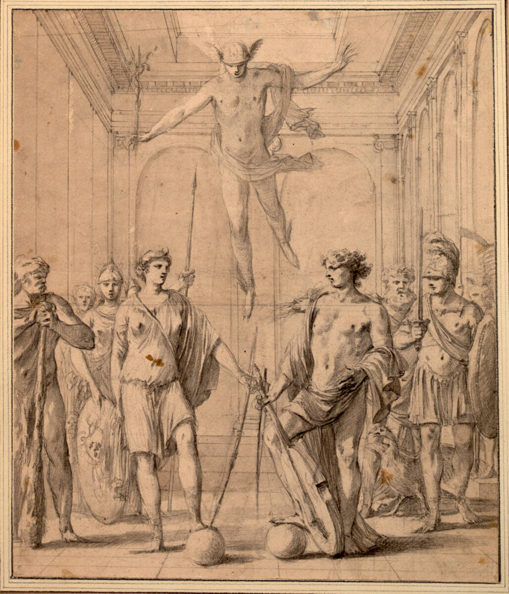 Merkur, Apoll und Diana mit den Göttern des Olymp, Laurent de La Hyre