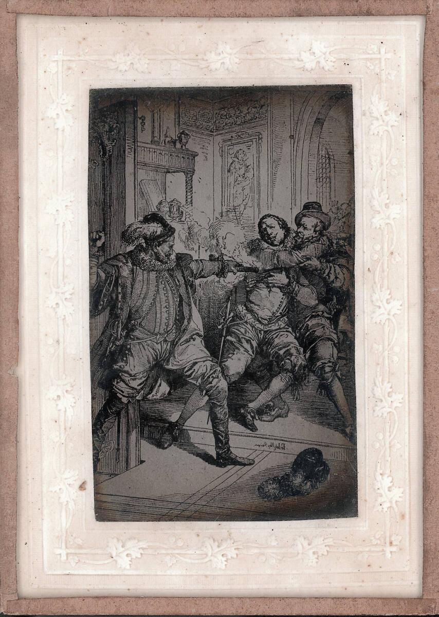 Franz Xaver Adler, Reproduktion eines Kupferstiches der ein Attentat darstellt, Inv. Nr.: FotoG…