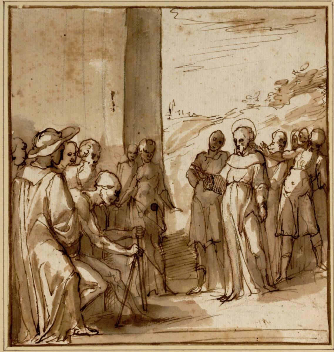 Domenico Cresti gen. Passignano, Der heilige Franziskus kuriert einen Kranken, Inv. Nr.: 733