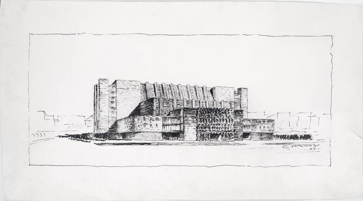Clemens Holzmeister, Madrid, Oper; Studie; perspektivische Ansicht, Inv. Nr.: CLHA17/2/1