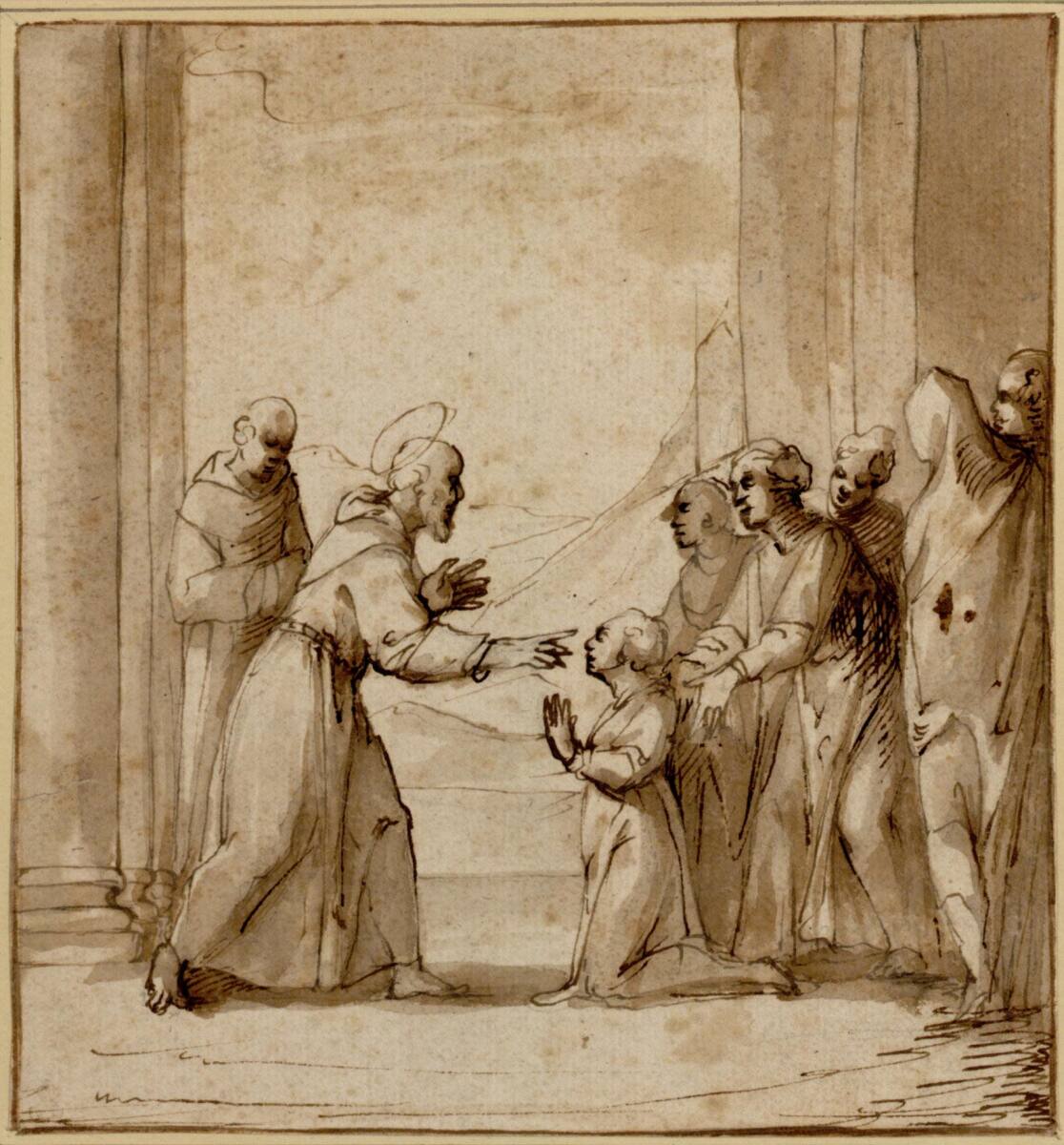 Der heilige Franziskus heilt eine Blinde, Domenico Passignano