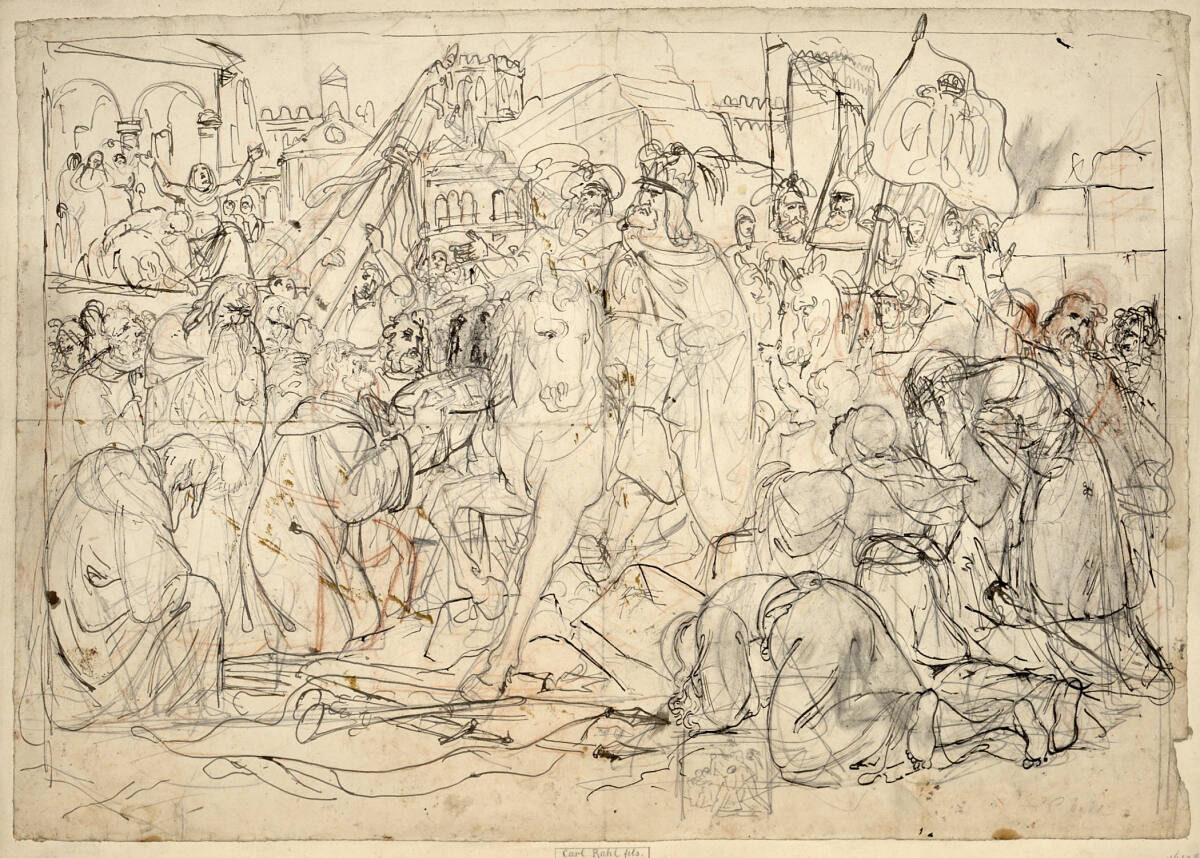 Einzug des Kaisers Friedrich Barbarossa in Mailand, Karl Rahl