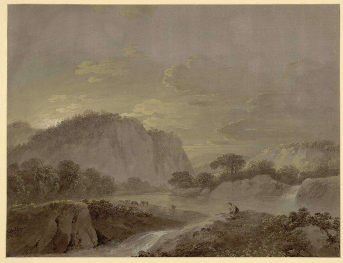 Hügelige Landschaft, Franz Rechberger, 1798