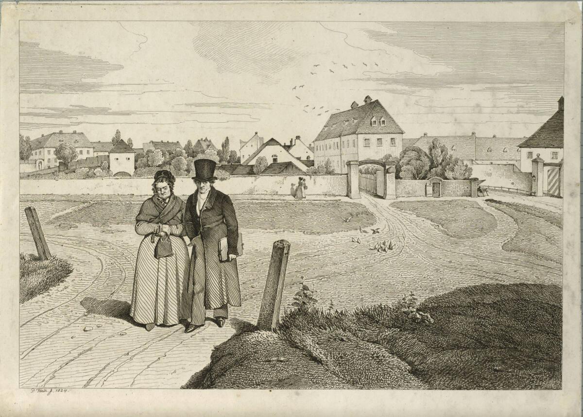 Peter Fendi, Der Künstler und seine Mutter am Wege vom Heumarkt in die Stadt, Inv. Nr.: DG2006/…