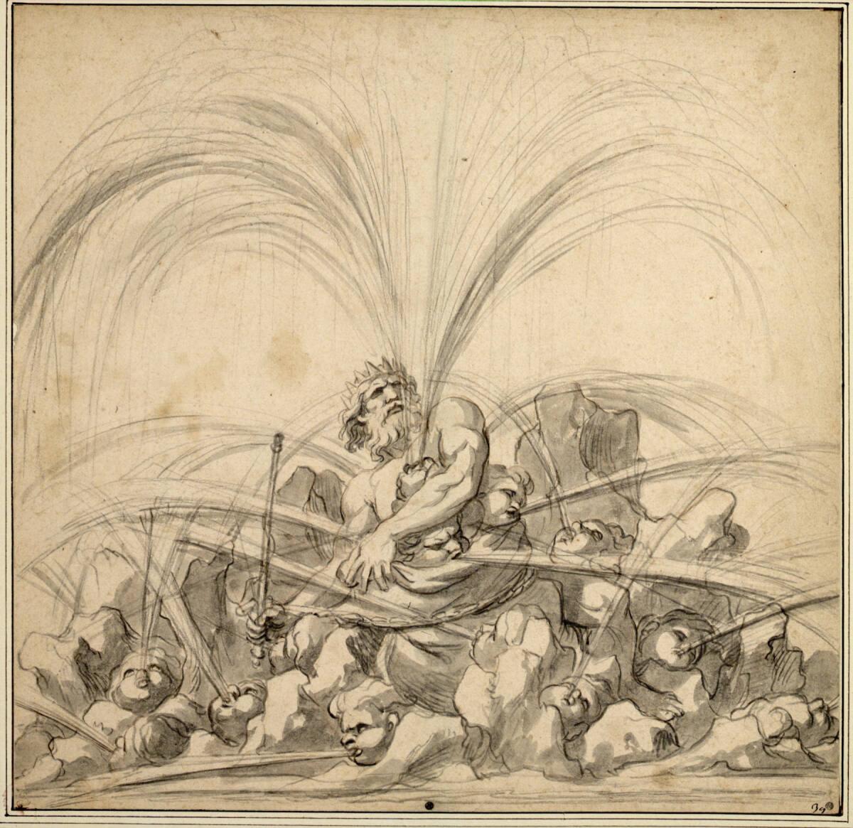 Charles Le Brun, Brunnenentwurf, Inv. Nr.: 11687