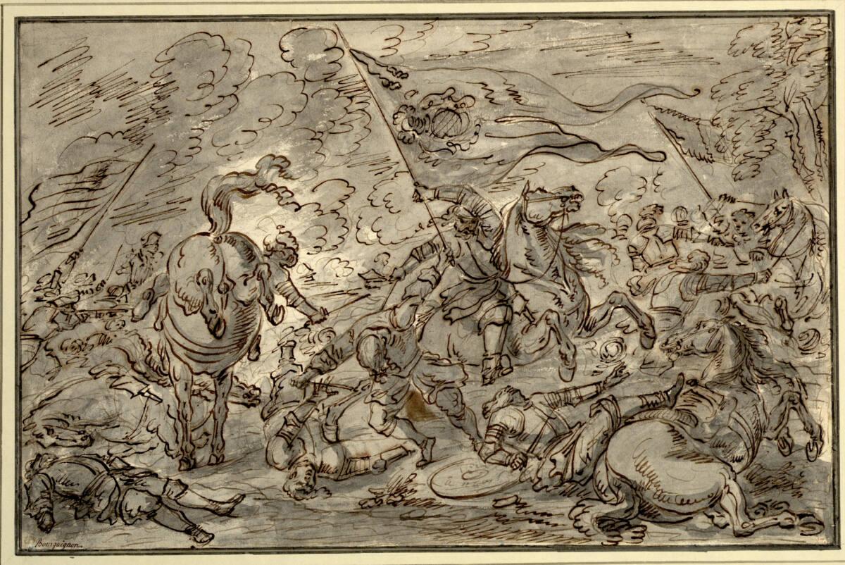 Charles Parrocel?, Gefecht zwischen Infanterie und Kavallerie, Inv. Nr.: 11714