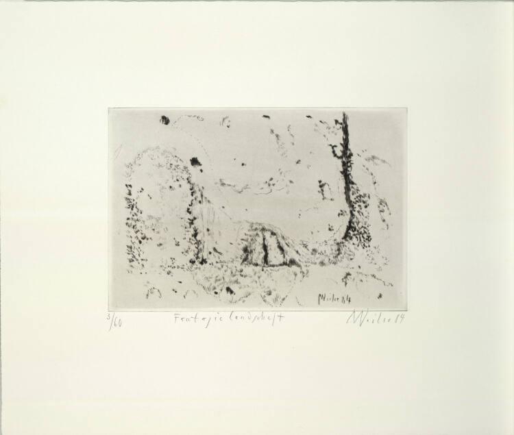 Max Weiler, Fantasielandschaft, Inv. Nr.: DG1988/155