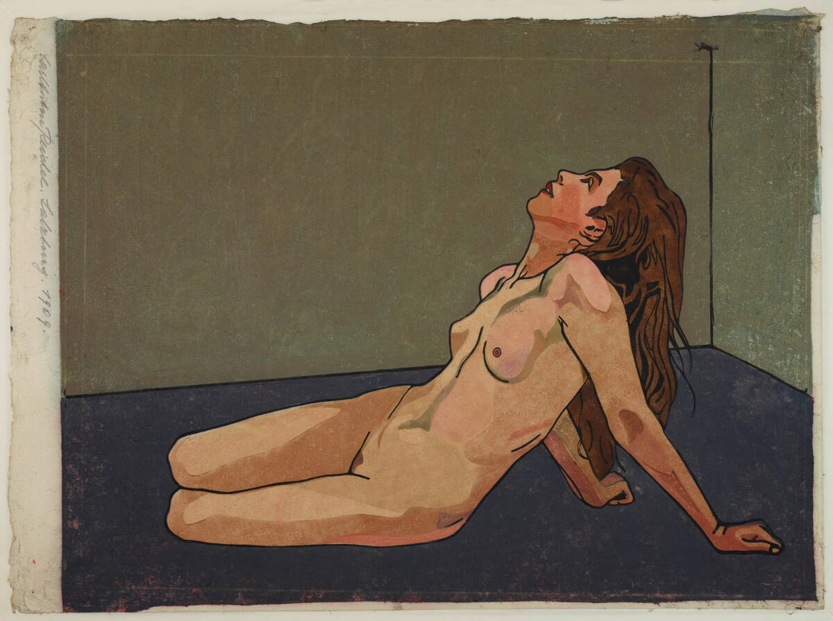 Weibliche Aktstudie, Carl Anton Reichel, 1909