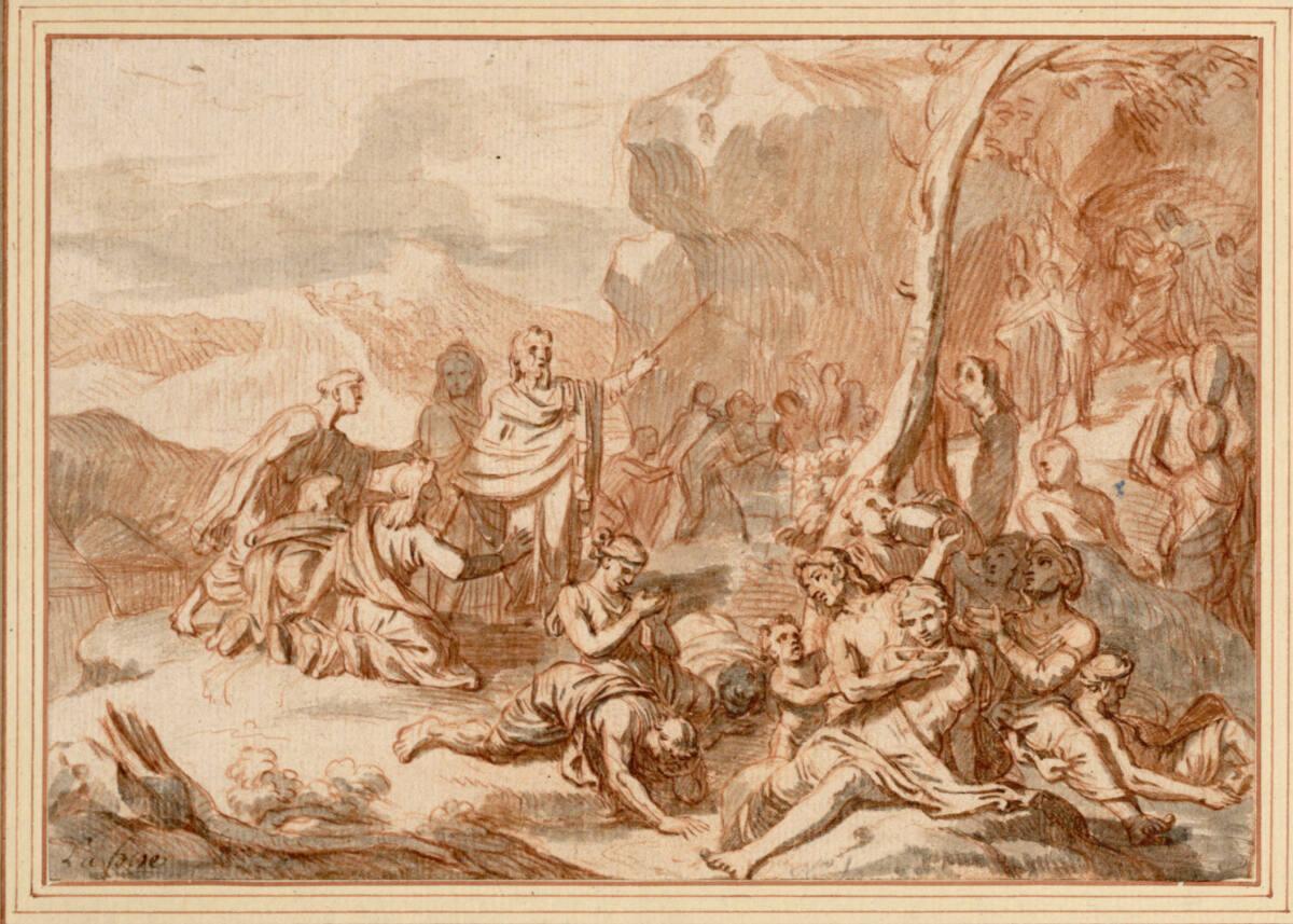 Moses schlägt Wasser aus dem Felsen, Inv. Nr.: 11771