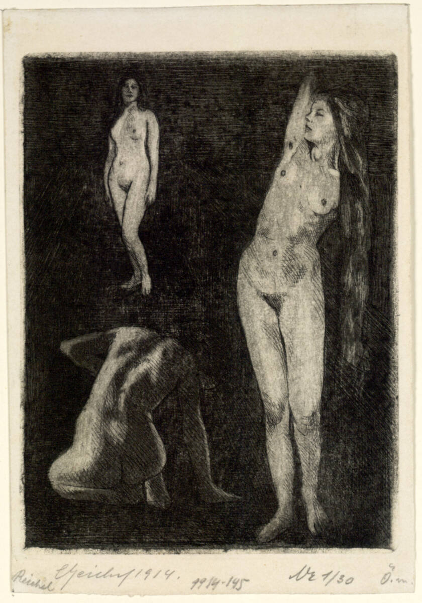 Drei weibliche Aktstudien (op. 68), Carl Anton Reichel, 1914