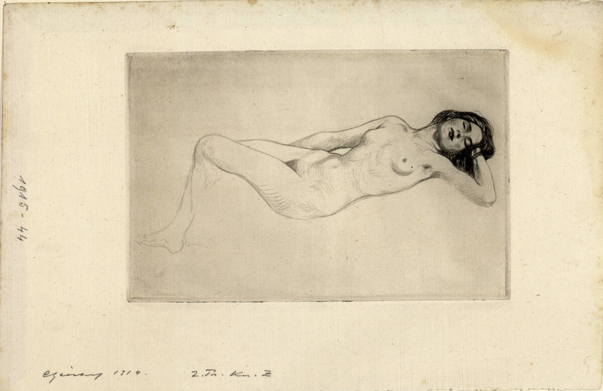 Liegender Mädchenakt (op. 80), Carl Anton Reichel, 1914