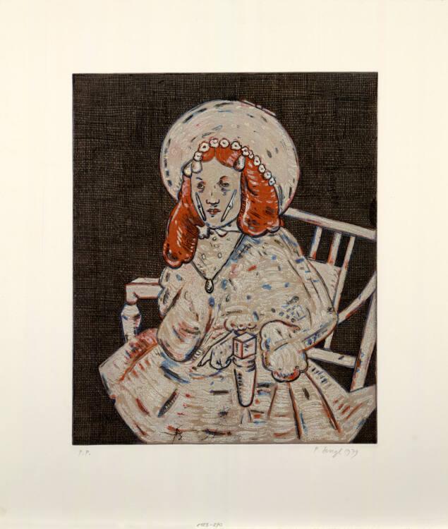 Peter Sengl, Mädchen im Sessel, Inv. Nr.: DG1983/270