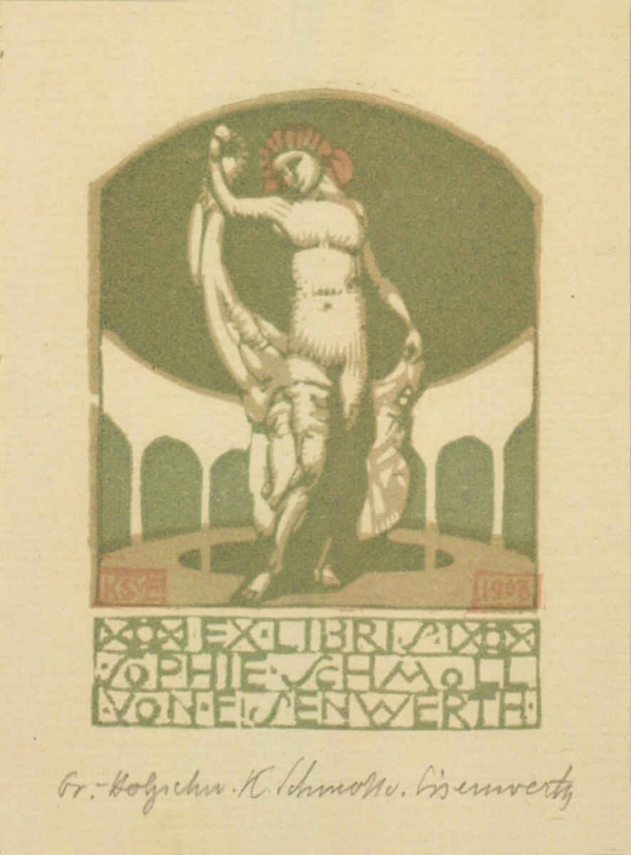 Ex Libris Sophie Schmoll von Eisenwerth, Karl Schmoll von Eisenwerth, 1908