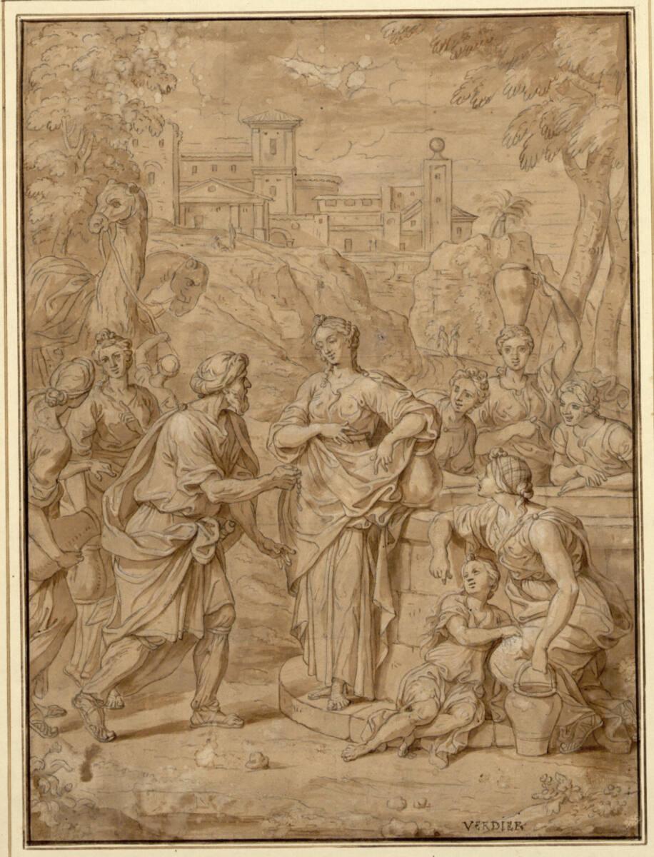 Elieser und Rebecca am Brunnen, Inv. Nr.: 11802