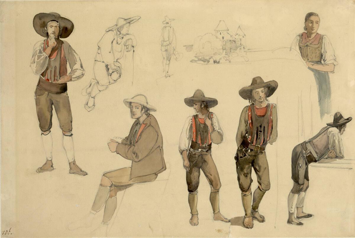 Thomas Ender, Südtiroler Trachtenstudien, Inv. Nr.: 44446