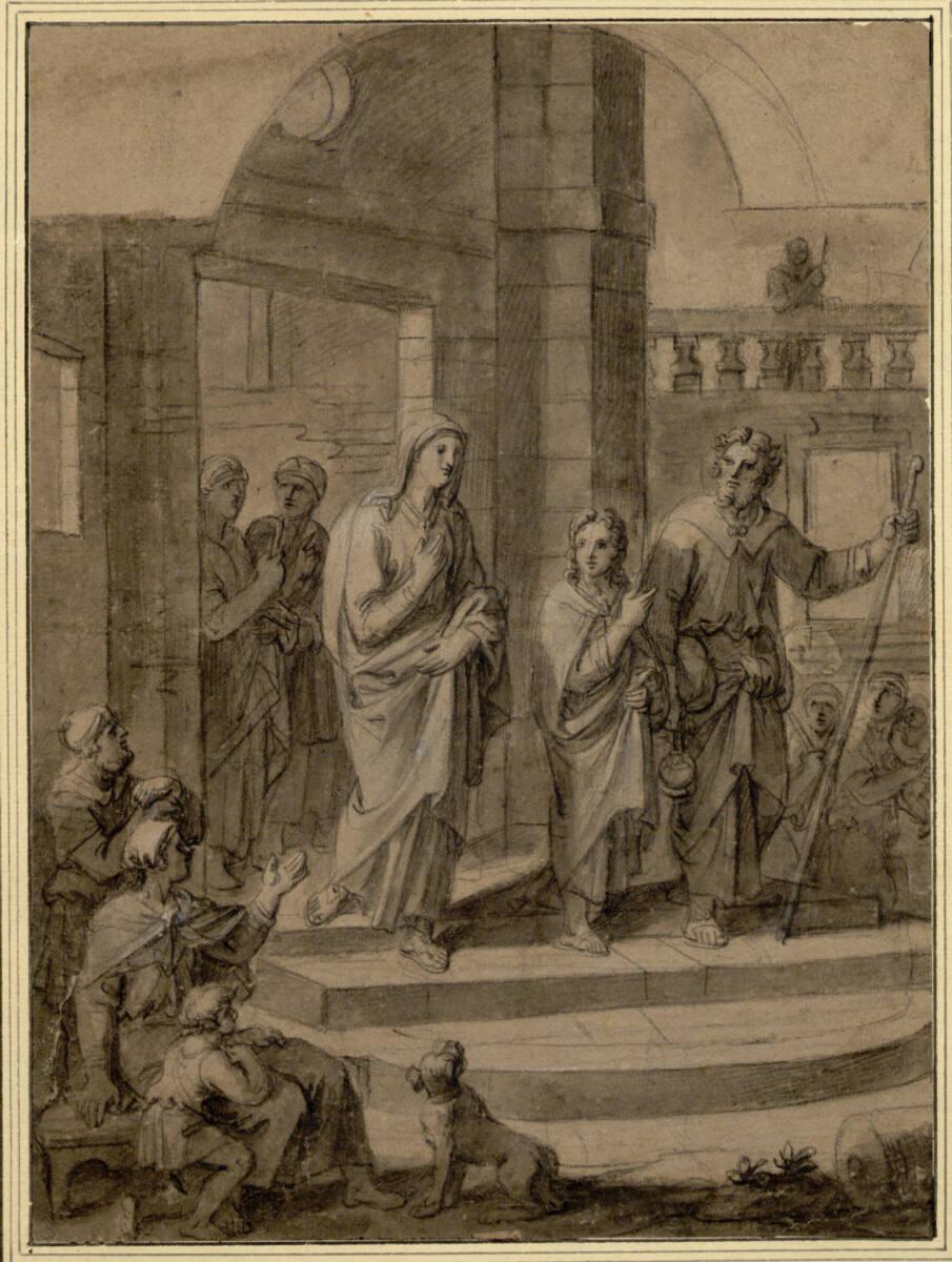 François Verdier, Josef und Maria führen Jesus aus dem Tempel, Inv. Nr.: 11818