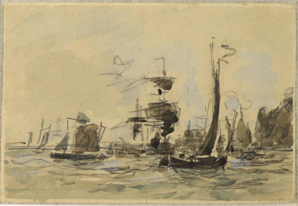 Eugène Boudin, Segelboote in Küstennähe, Inv. Nr.: 39356r