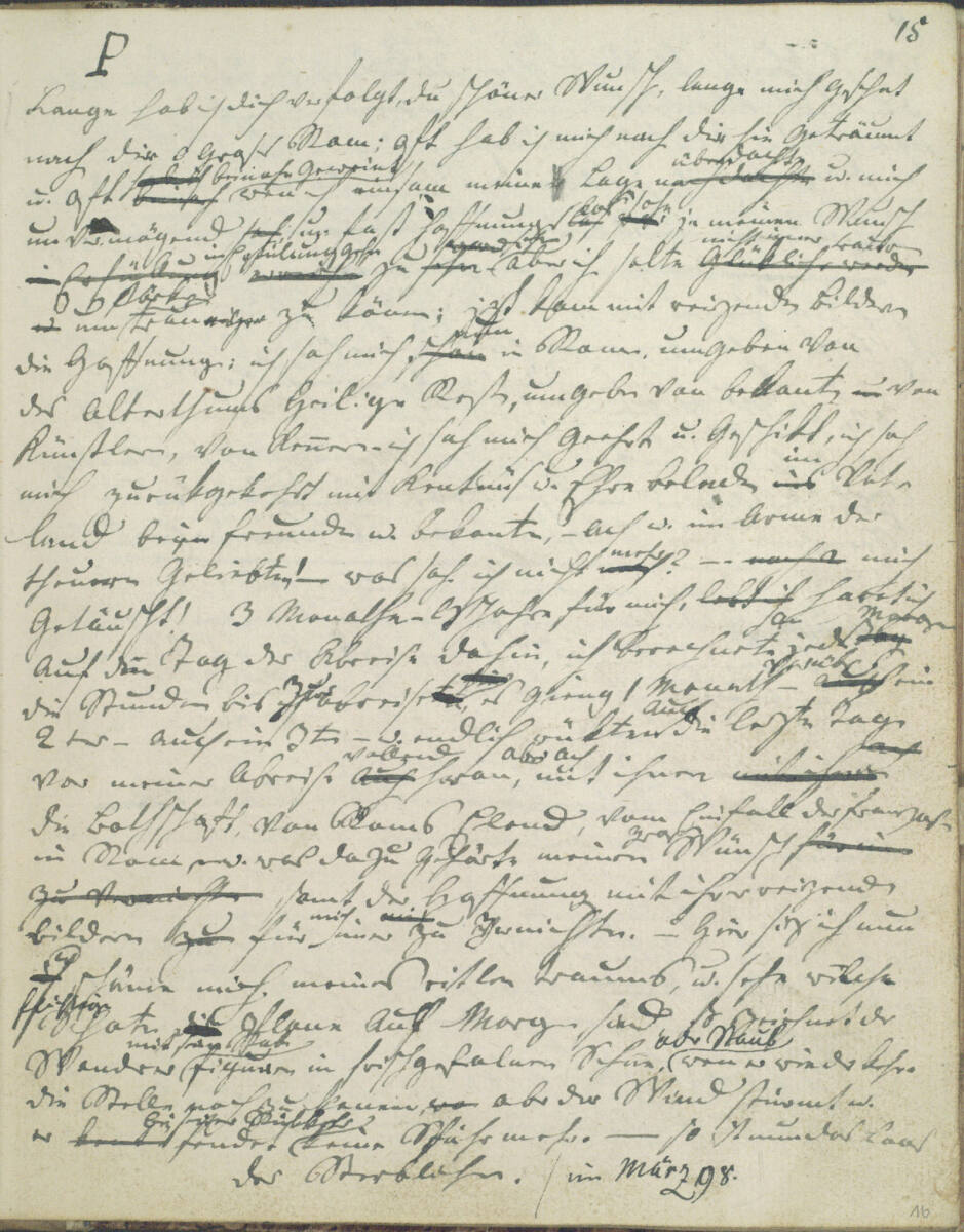 Eintrag, Jakob Gauermann, 1798