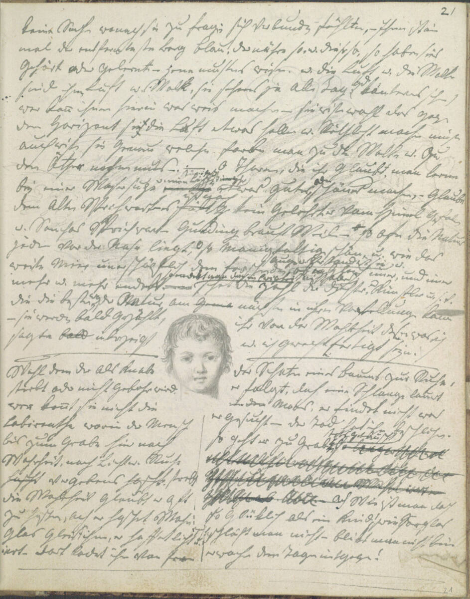 Ein kleiner Kopf eines Kindes, Jakob Gauermann, 1798