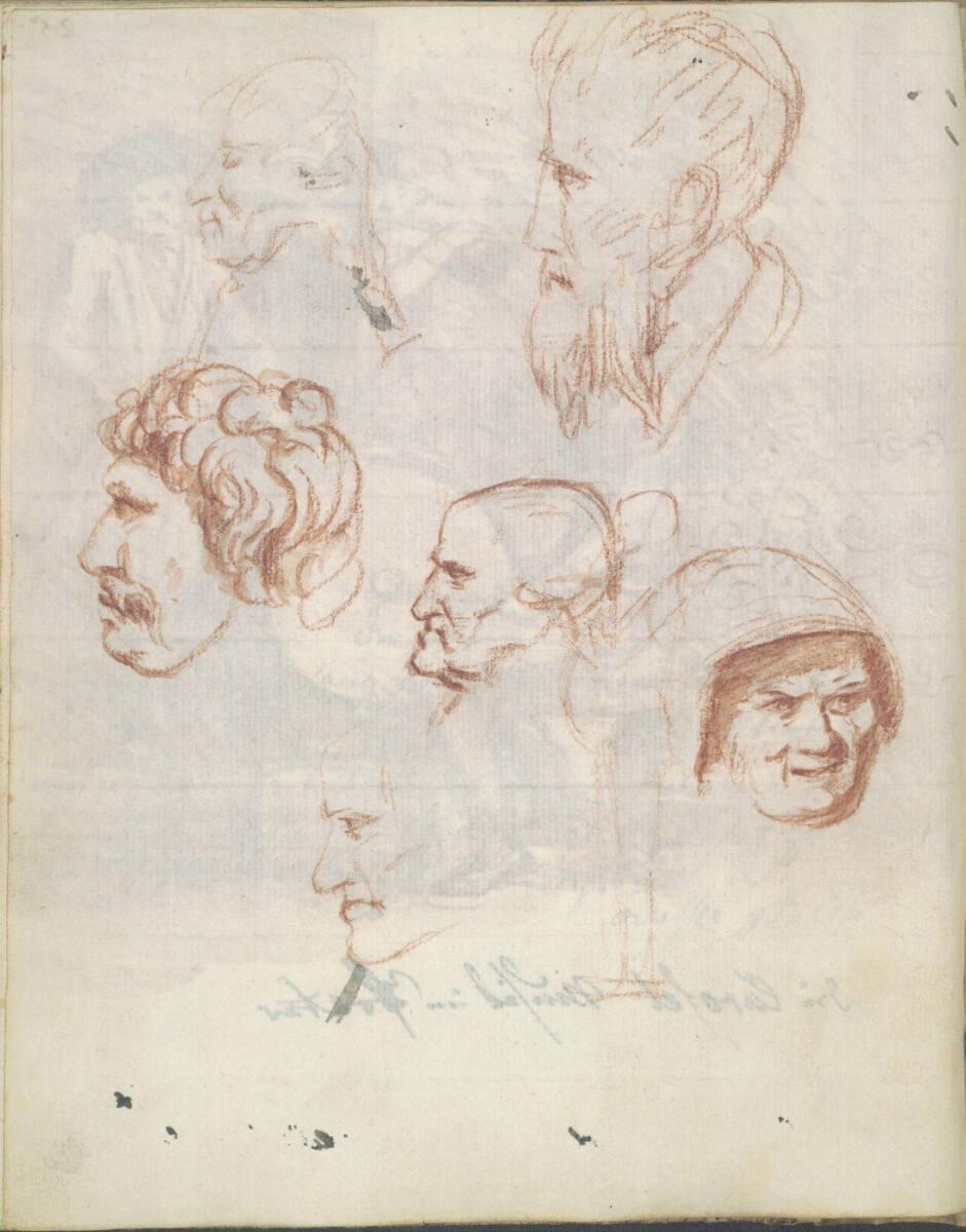 Jakob Gauermann, Kopfstudien, Inv. Nr.: 41939/69v