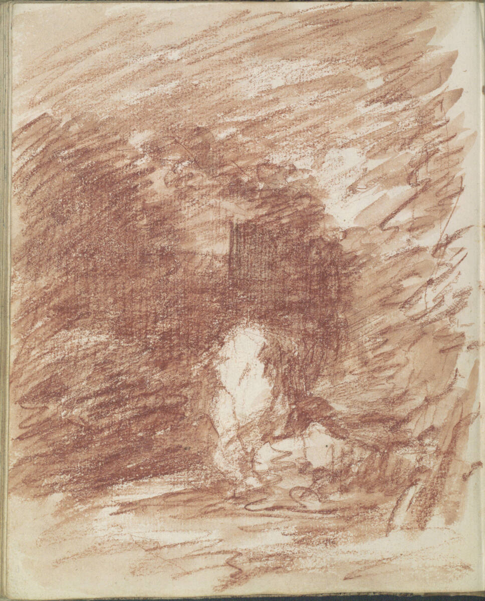 Landschaft mit einem großen Stein, Jakob Gauermann, 1798