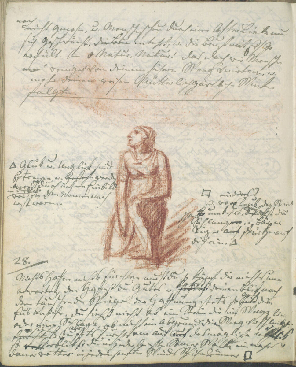 Eine kniende weibliche Figur, Jakob Gauermann, 1798