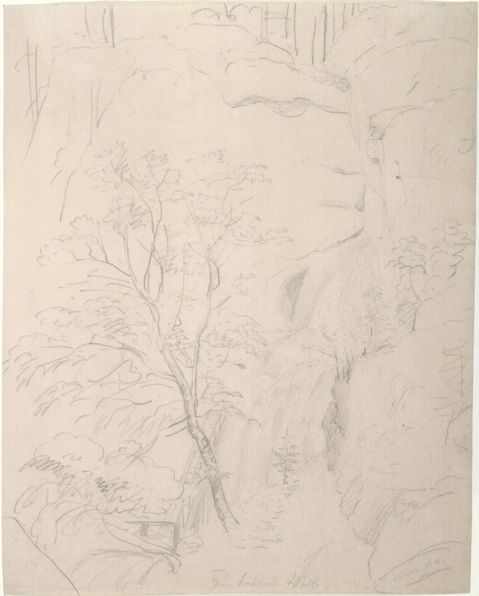 Matthias Rudolf Toma, Felslandschaft mit Wasserfall, Inv. Nr.: 39746/15