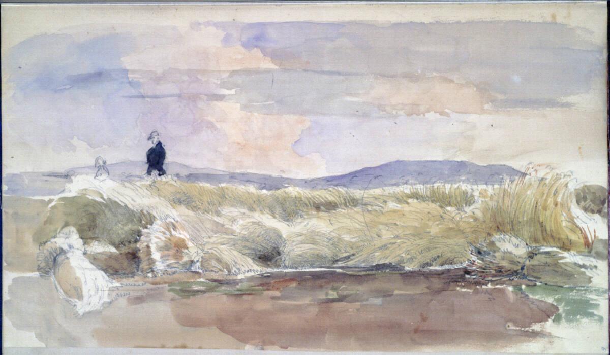 Johann Nepomuk Passini, Bauer in einem Heufeld mit Strohballen, Inv. Nr.: 30545/6