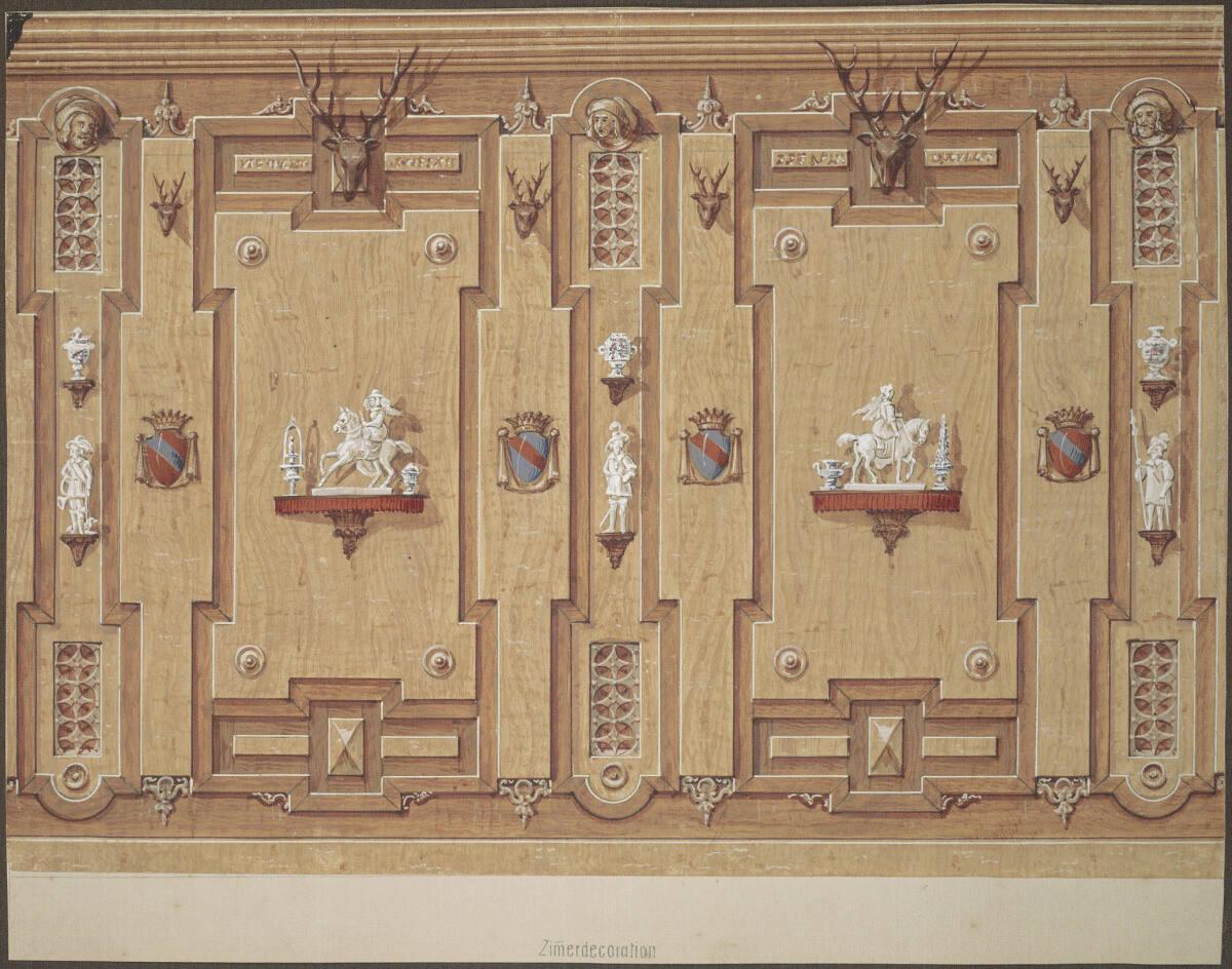 Johann Julius Romano von Ringe, August Schwendenwein von Lanauberg, Entwurf zur Zimmerdekoratio…
