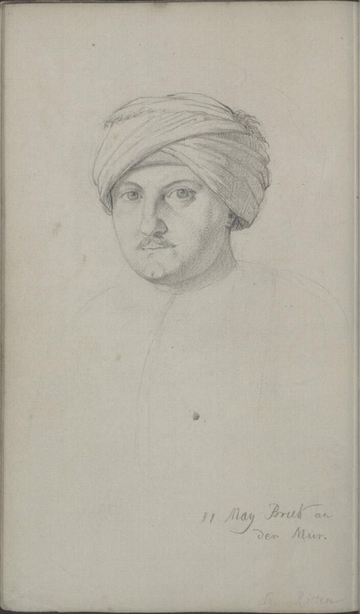 Blasius Höfel, Porträt eines Mannes mit Turban, Inv. Nr.: 35113/29v