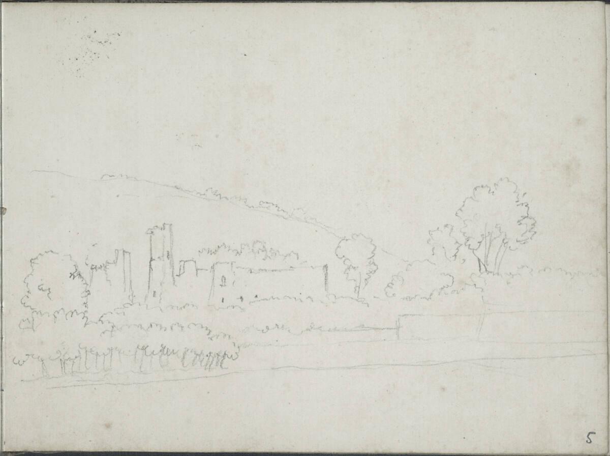 Blasius Höfel, Landschaft mit Burgruine, Inv. Nr.: 35114/5r
