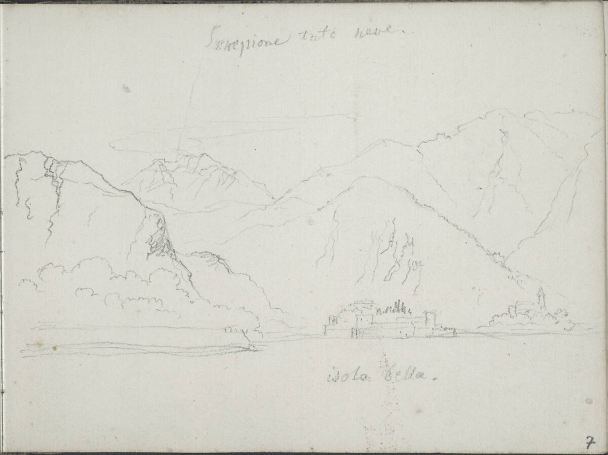 Landschaft mit dem Simplonpass, Blasius Höfel, 1818–1820