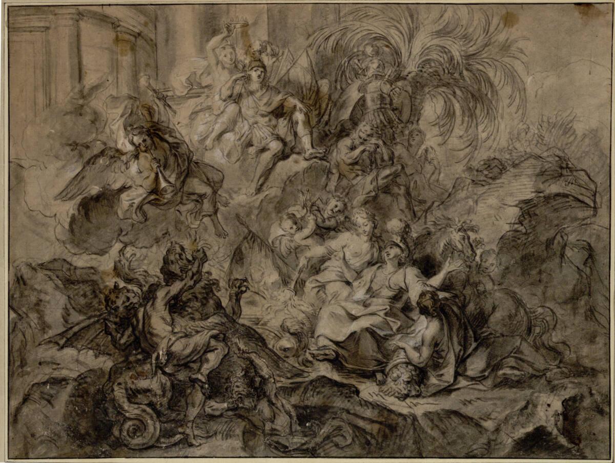 Antoine Coypel, Der glorreiche Ludwig XIV. nach dem Frieden von Nimwegen, Inv. Nr.: 11915