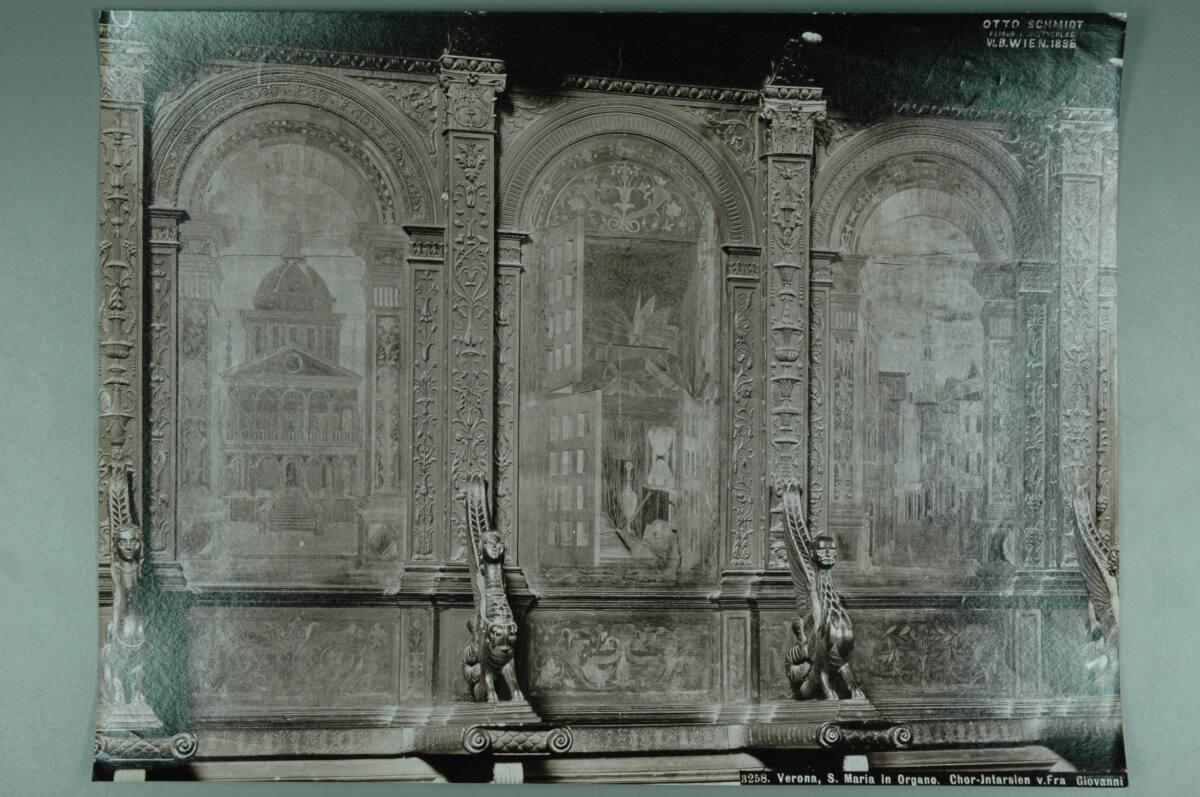 Otto Schmidt, Verona, S. Maria in Organo. Chor-Intarsien v. Fra Giovanni, Inv. Nr.: Foto2007/24…