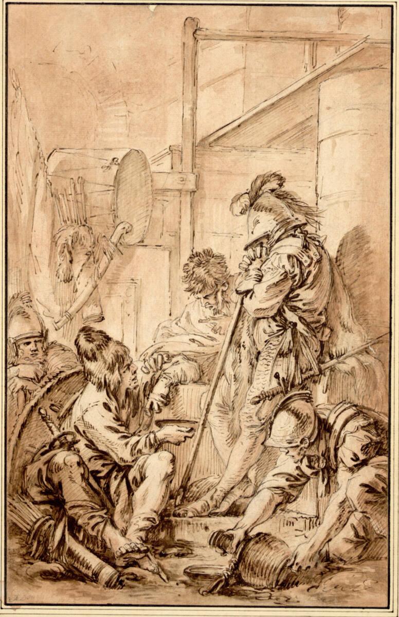 François Boucher, Lagernde Soldaten, Inv. Nr.: 12153