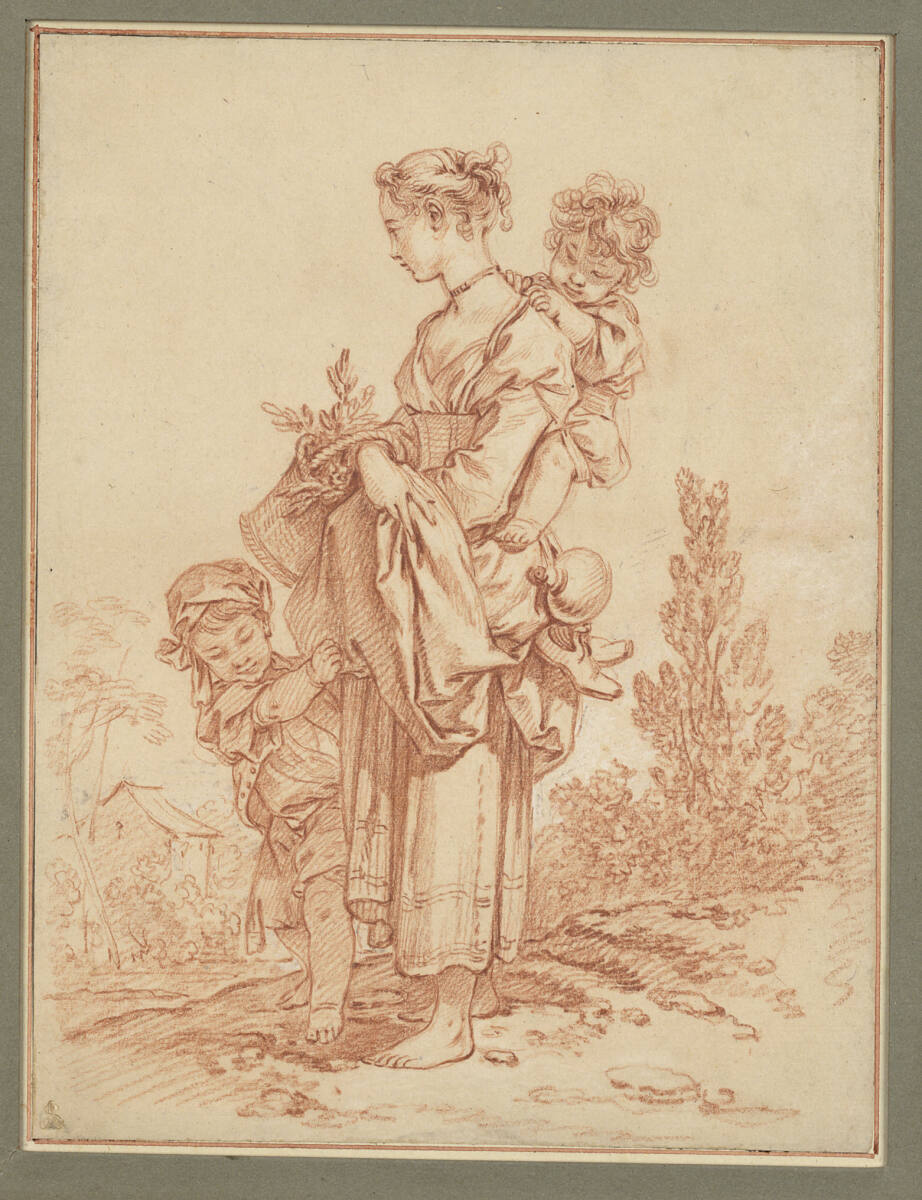 Mädchen mit 2 Kindern, François Boucher